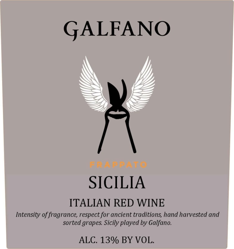 Tenute Galfano Sicilia Frappato 2012 Front Label