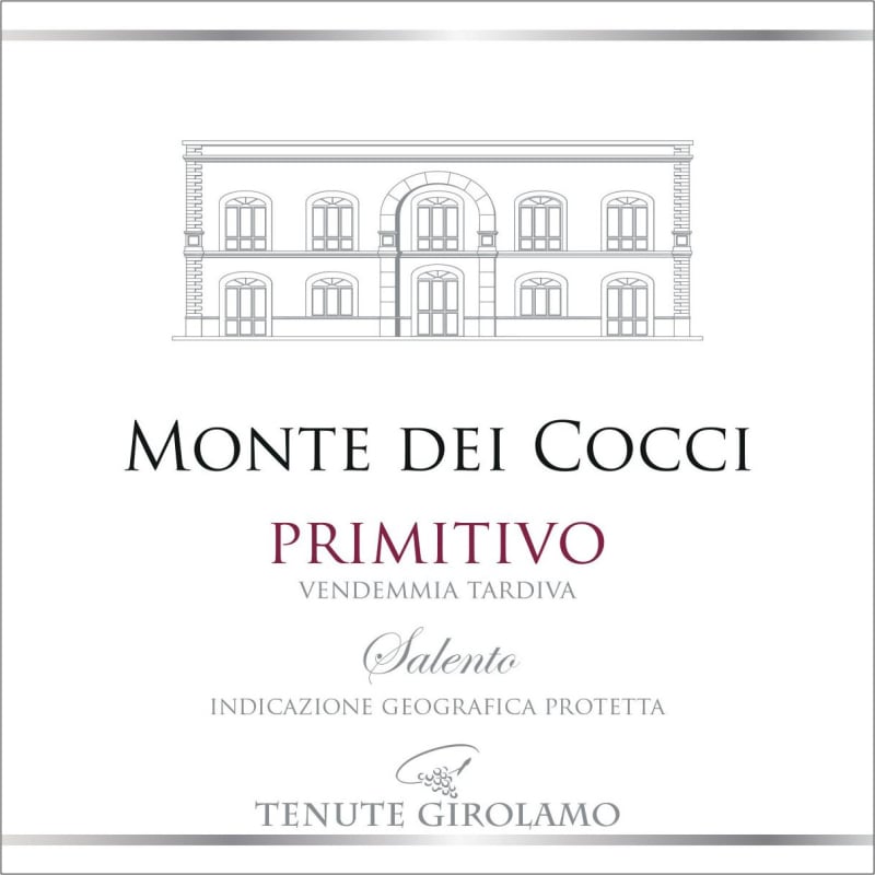Tenute Girolamo Salento Monte dei Cocci Primitivo 2013 Front Label