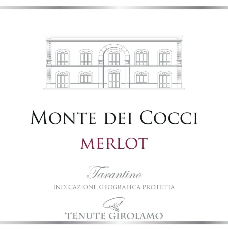 Tenute Girolamo Puglia Monte dei Cocci Merlot 2013 Front Label