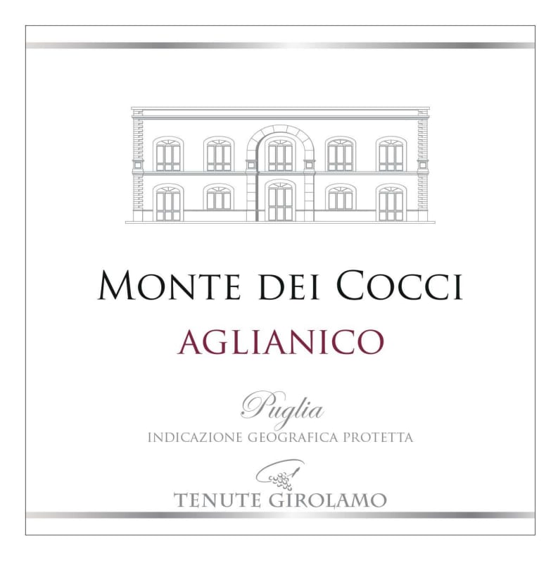Tenute Girolamo Puglia Monte dei Cocci Aglianico 2012 Front Label