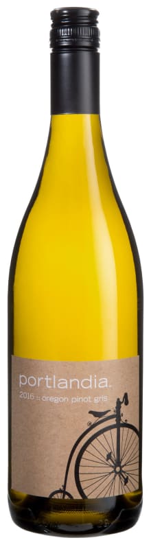 Portlandia Winery Pinot Gris 2016 Front Bottle Shot