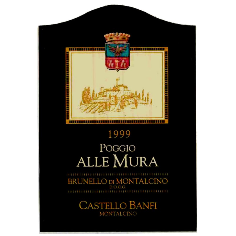 Banfi Brunello di Montalcino Poggio Alle Mura 1999 Front Label