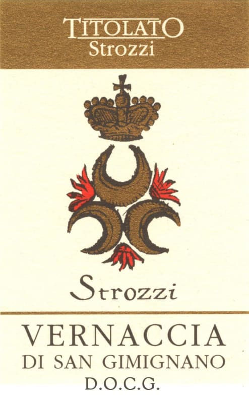 Tenute Guicciardini Strozzi Vernaccia di San Gimignano Titolato Strozzi 2008 Front Label