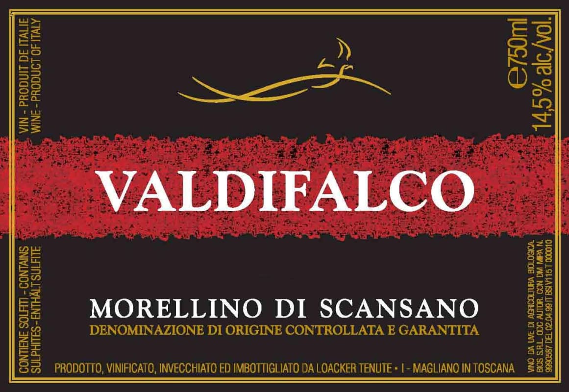 Tenute Loacker Morellino di Scansano Valfalco 2008 Front Label