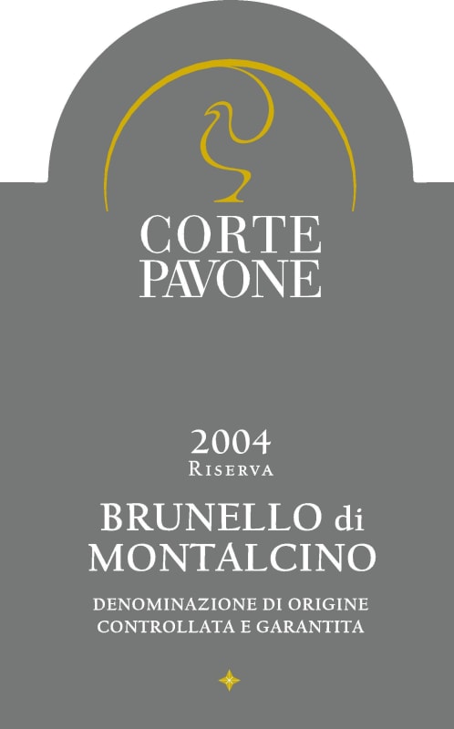Tenute Loacker Brunello di Montalcino Corte Pavone Riserva 2004 Front Label