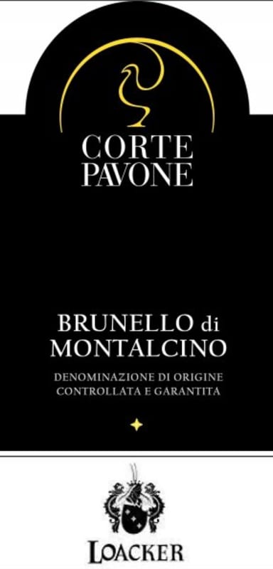Tenute Loacker Brunello di Montalcino Corte Pavone 2004 Front Label