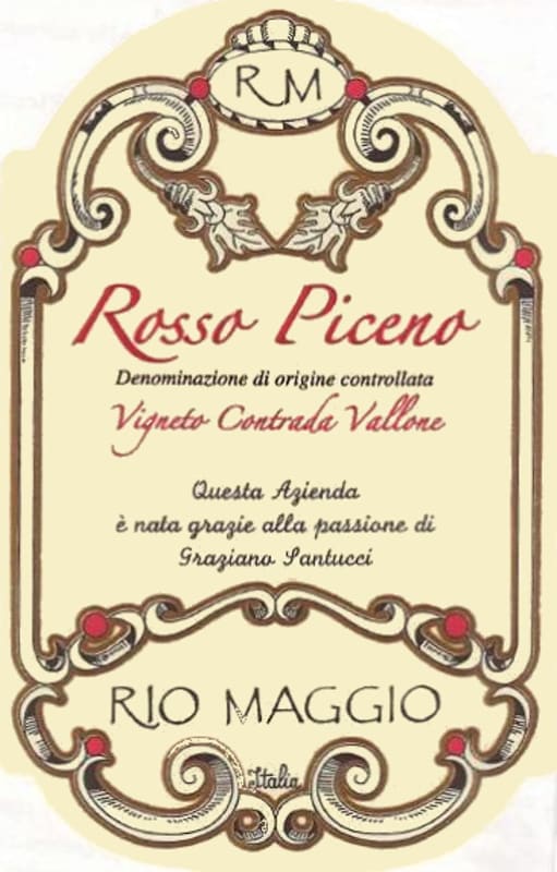 Tenute Rio Maggio Rosso Piceno Vigneto Contrada Vallone 2011 Front Label