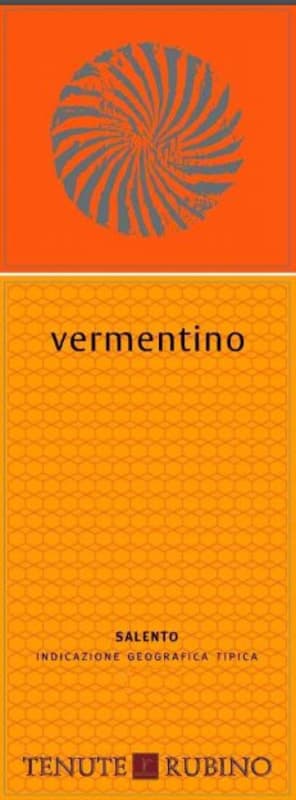 Tenute Rubino Vermentino 2015 Front Label