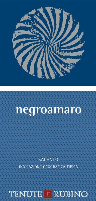 Tenute Rubino Negroamaro 2012 Front Label