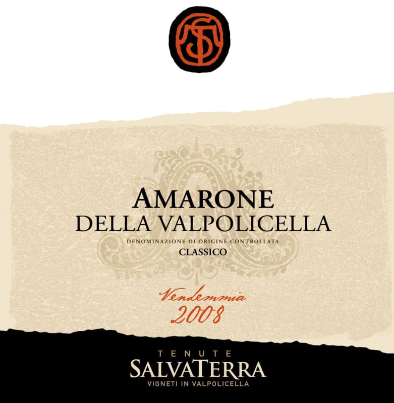 Tenute SalvaTerra Amarone della Valpolicella Classico 2008 Front Label