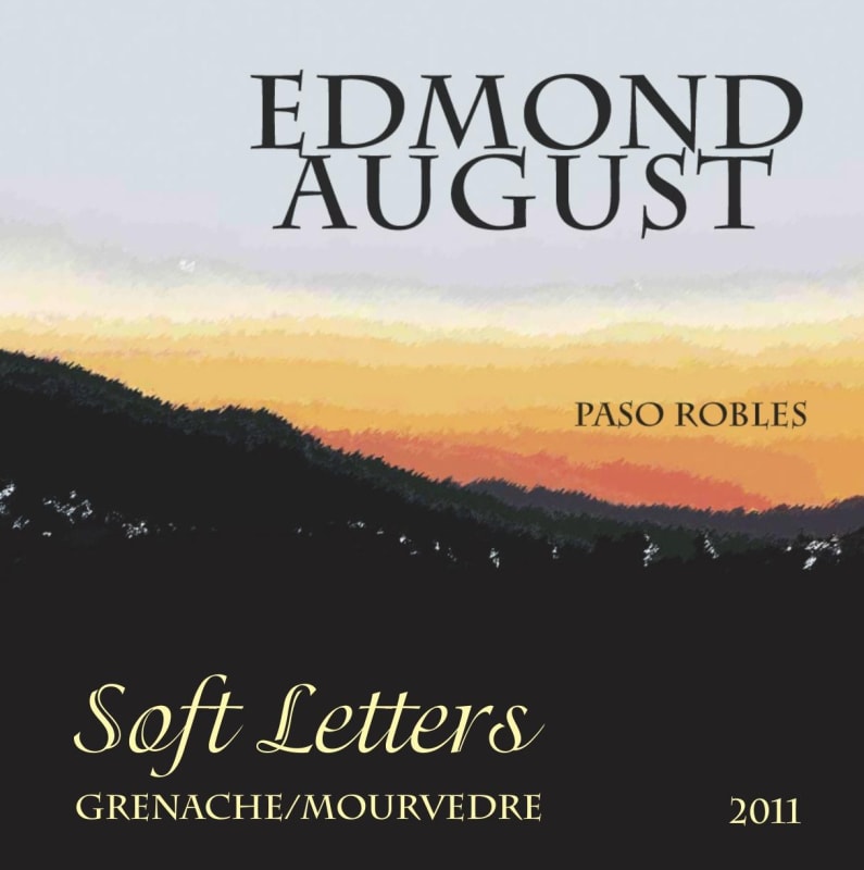 Edmond August Wines Caliza Vineyard Soft Letters Grenache Mourvedre 2011 Front Label