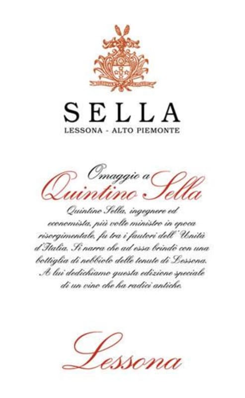 Neyroud Fonjallaz Lessona Omaggio a Quintino Sella 2006 Front Label