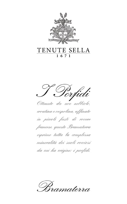 Tenute Sella Bramaterra I Porfidi 2007 Front Label