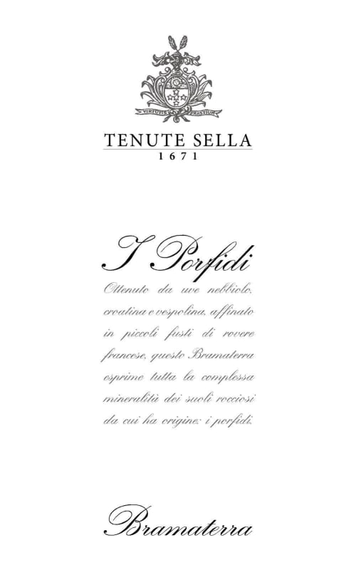Tenute Sella Bramaterra I Porfidi 2005 Front Label