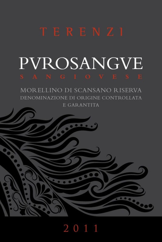 Terenzi Morellino di Scansano Purosangue Riserva 2011 Front Label