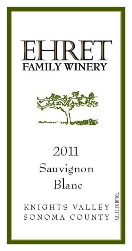 Ehret Family Winery Sauvignon Blanc 2011 Front Label
