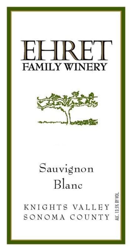 Ehret Family Winery Sauvignon Blanc 2013 Front Label