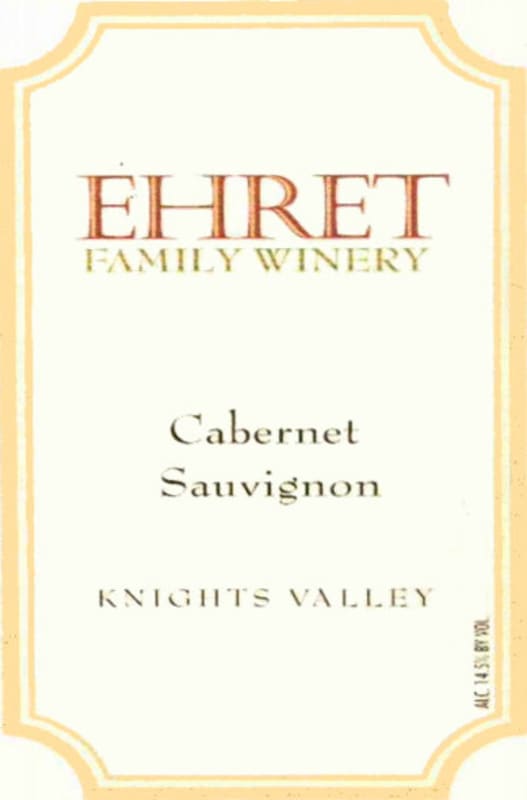 Ehret Family Winery Cabernet Sauvignon 2010 Front Label