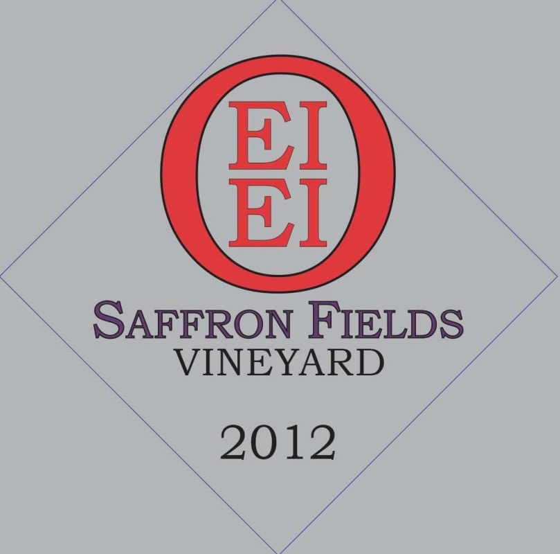 EI, EI, O & Company Saffron Fields Pinot Noir 2012 Front Label