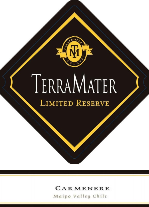 TerraMater Limited Reserve Carmenere 2013 Front Label