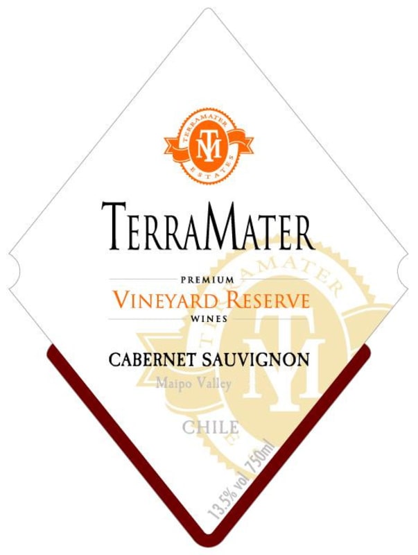 TerraMater Vineyard Reserve Cabernet Sauvignon 2013 Front Label