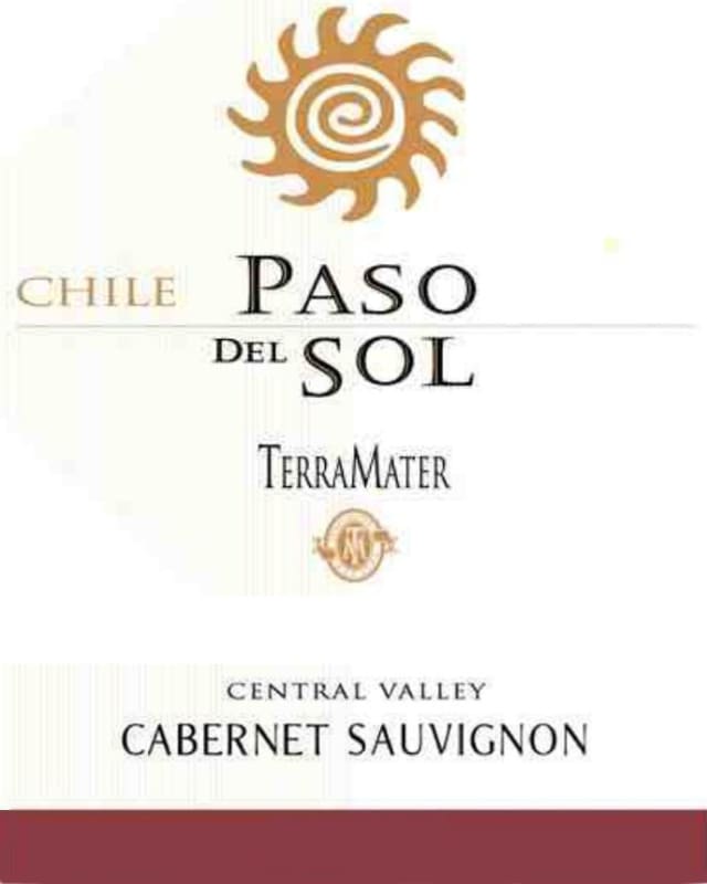 TerraMater Paso del Sol Cabernet Sauvignon 2006 Front Label