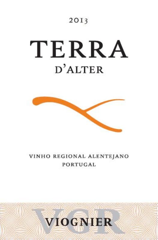 Terras d'Alter Viognier 2013 Front Label