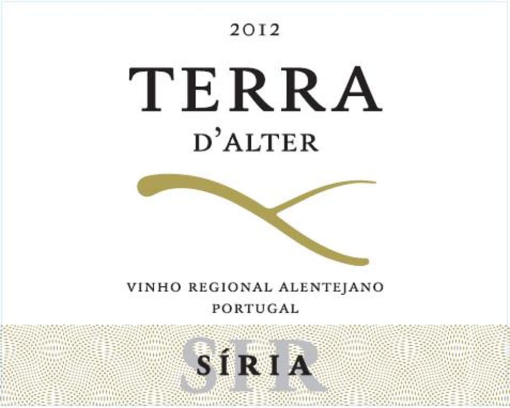 Terras d'Alter Siria 2012 Front Label