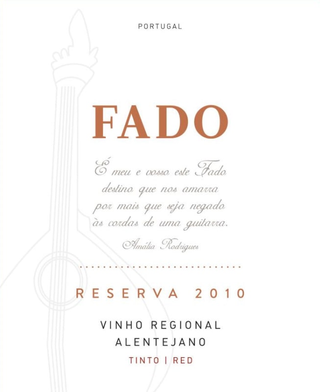 Terras de Alter Fado Reserva 2010 Front Label