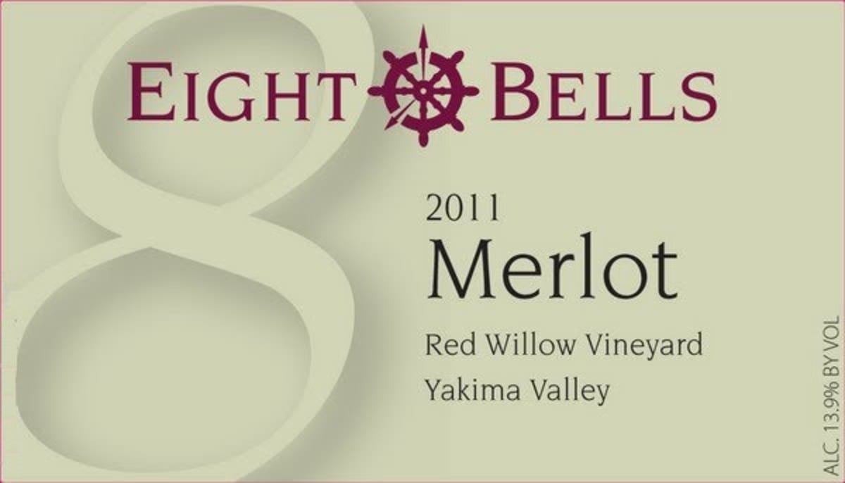 Eight Bells Winery Red Willow Vineyard Merlot 2011 Front Label
