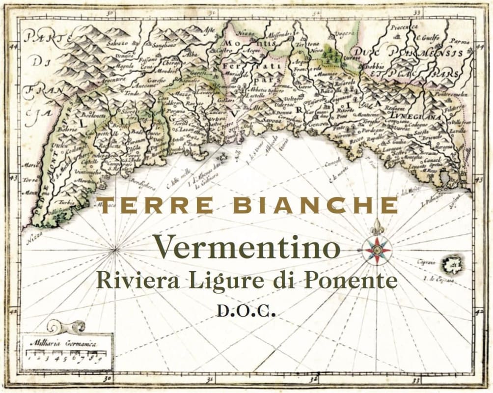 Terre Bianche Riviera Ligure di Ponente Vermentino 2015 Front Label