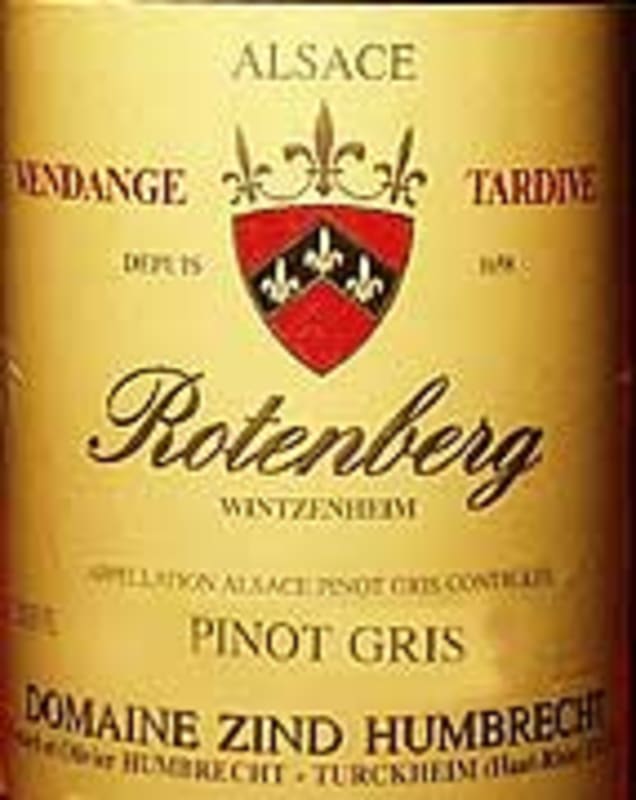 Zind-Humbrecht SGN Rangen Pinot Gris 1998 Front Label