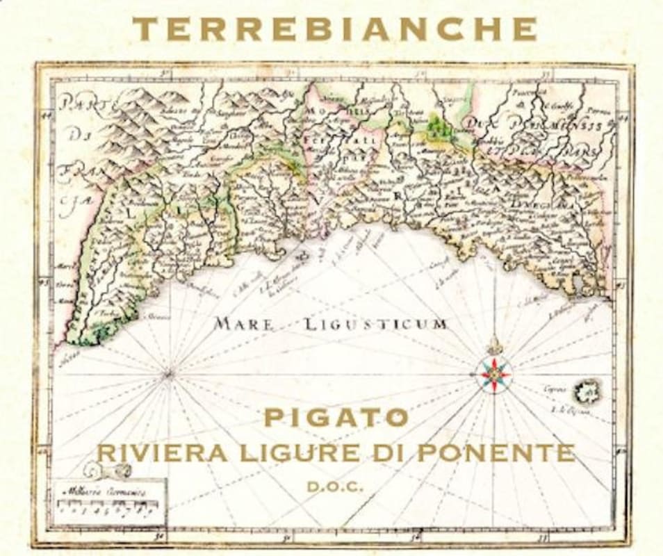 Terre Bianche Riviera Ligure di Ponente Pigato 2010 Front Label