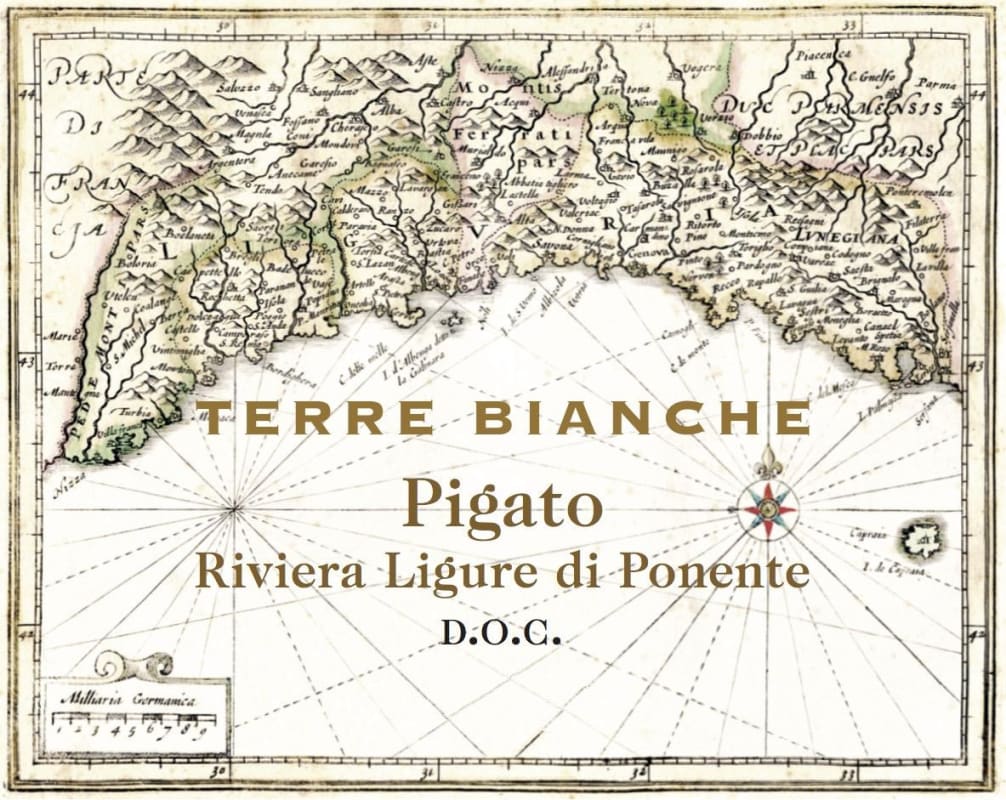 Terre Bianche Riviera Ligure di Ponente Pigato 2015 Front Label