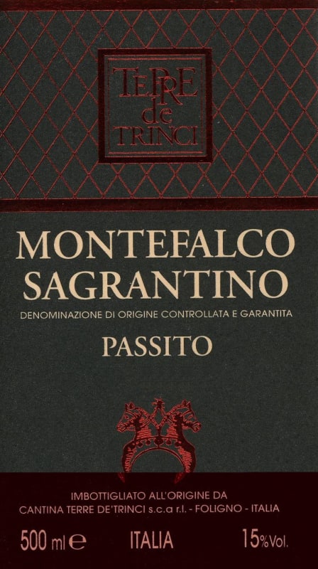 Terre de Trinci Sagrantino di Montefalco Passito 2004 Front Label