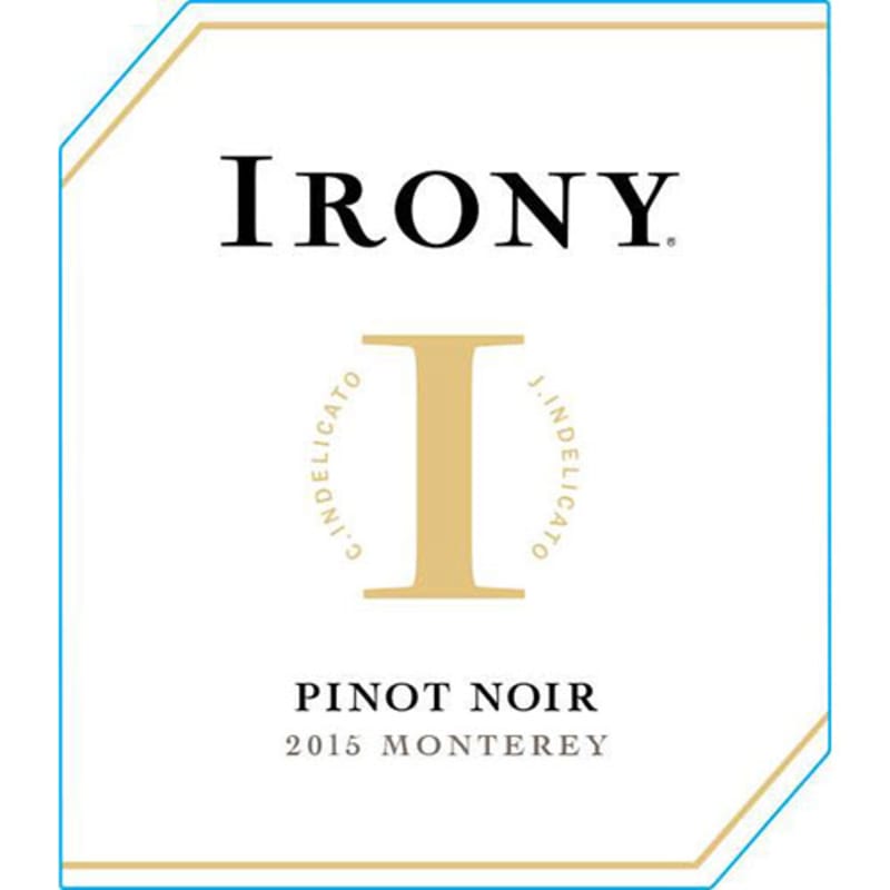 Irony Monterey Pinot Noir 2015 Front Label