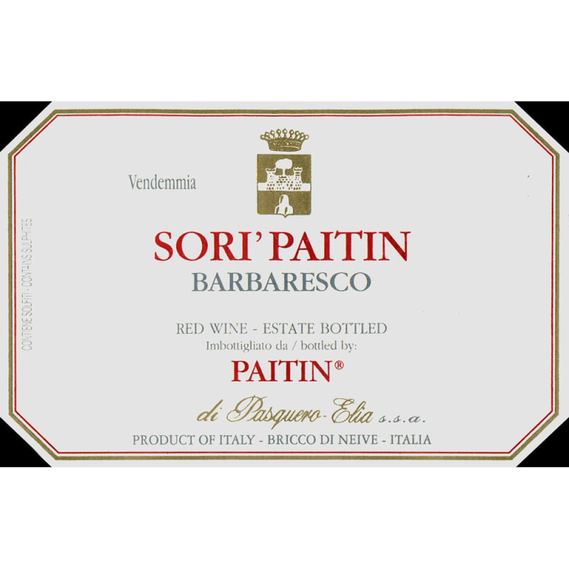 Paitin Barbaresco Sori Paitin Serraboella 1998 Front Label