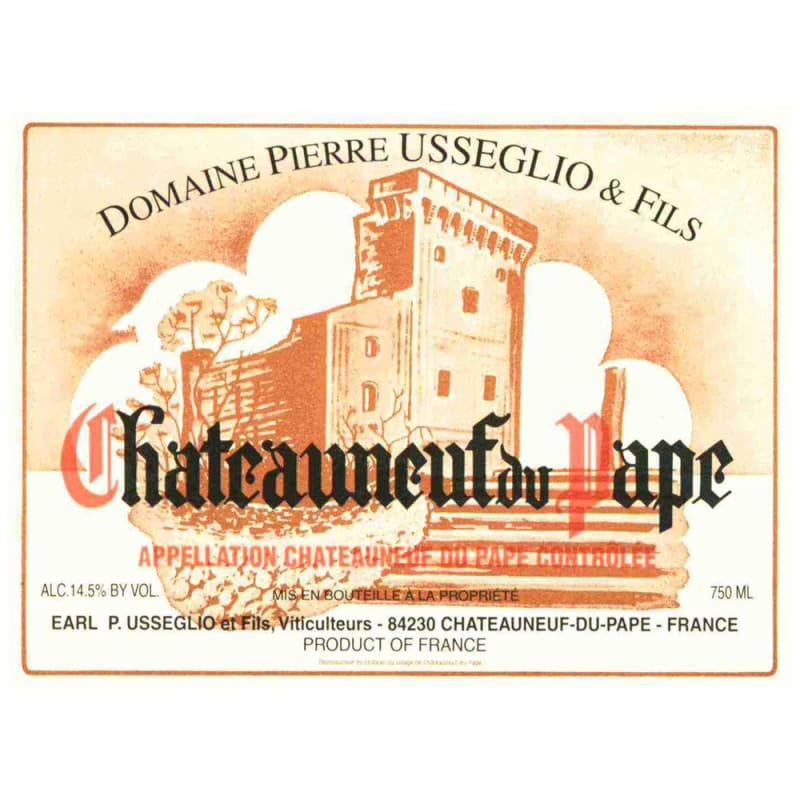 Domaine Pierre Usseglio et Fils Chateauneuf-du-Pape 2001 Front Label