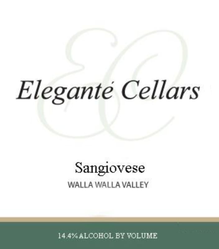 Elegante' Cellars Sangiovese 2009 Front Label