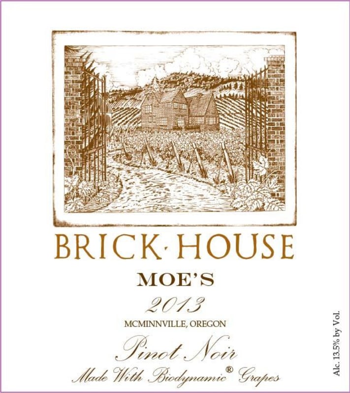 Brick House Moe's Pinot Noir 2013 Front Label