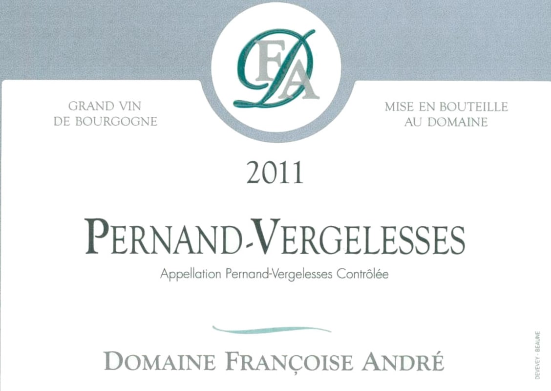 Francoise Andre Pernand-Vergelesses 2011 Front Label