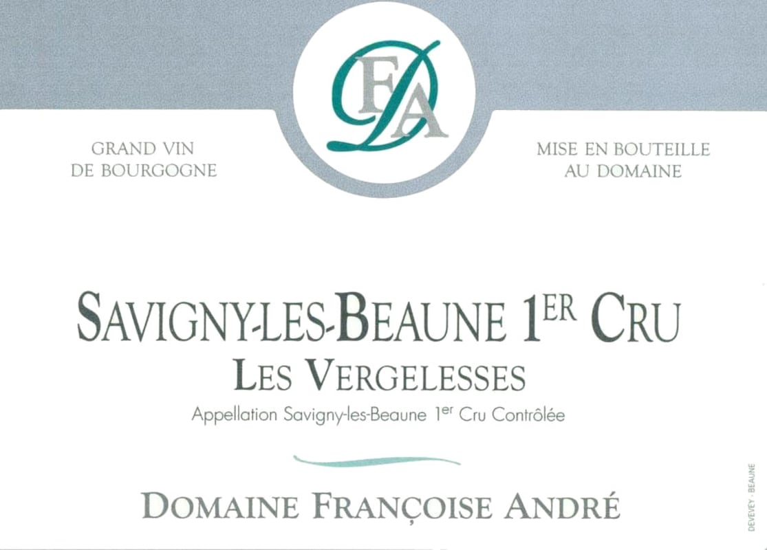 Francoise Andre Savigny-les-Beaune Les Vergelesses Premier cru 2011 Front Label