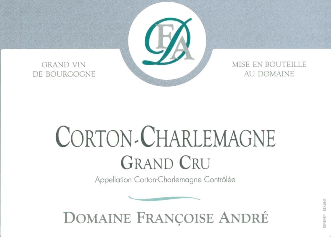 Francoise Andre Corton-Charlemagne Grand Cru 2012 Front Label