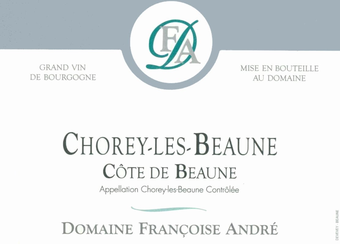 Francoise Andre Chorey-les-Beaune Rouge 2012 Front Label