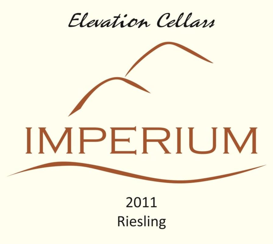 Elevation Cellars Imperium Riesling 2011 Front Label