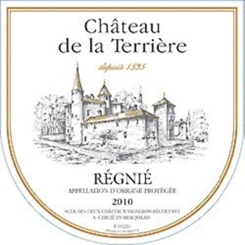 Terroirs et Talents Regnie Chateau de la Terriere 2010 Front Label