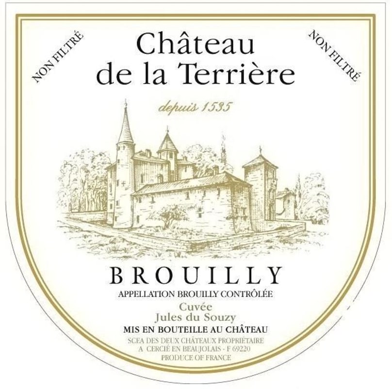 Terroirs et Talents Brouilly Cuvee Jules du Souzy 2012 Front Label