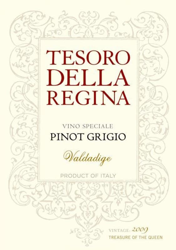 Tesoro della Regina Valdadige Pinot Grigio 2009 Front Label