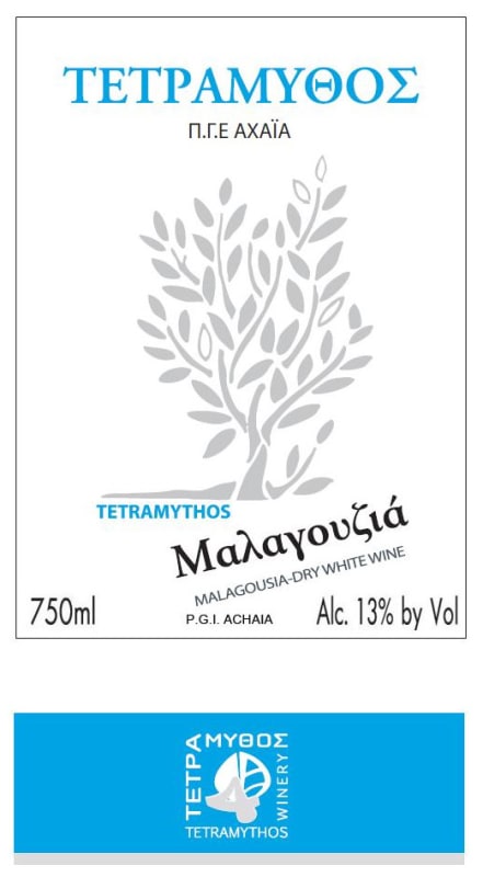 Tetramythos Wines Malagousia 2013 Front Label