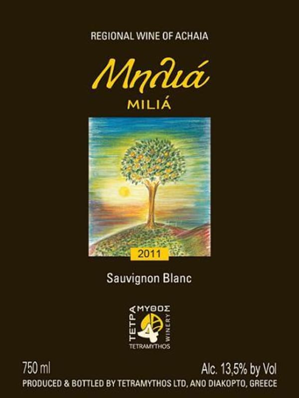 Tetramythos Wines Milia White 2011 Front Label